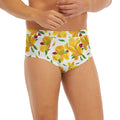 Yellow Alstroemeria Pattern Print Men's Briefs