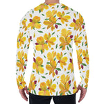 Yellow Alstroemeria Pattern Print Men's Long Sleeve T-Shirt