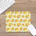 Yellow Alstroemeria Pattern Print Mouse Pad