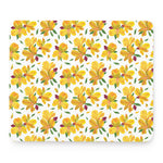 Yellow Alstroemeria Pattern Print Mouse Pad