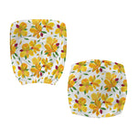 Yellow Alstroemeria Pattern Print Office Chair Cover