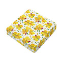 Yellow Alstroemeria Pattern Print Outdoor Seat Cushion Cover