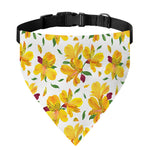 Yellow Alstroemeria Pattern Print Over The Collar Dog Bandana