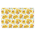 Yellow Alstroemeria Pattern Print Polyester Doormat