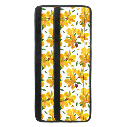 Yellow Alstroemeria Pattern Print Refrigerator Handle Covers