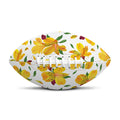 Yellow Alstroemeria Pattern Print Rugby Ball