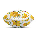 Yellow Alstroemeria Pattern Print Rugby Ball