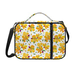 Yellow Alstroemeria Pattern Print Shoulder Strap Bible Bag