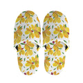 Yellow Alstroemeria Pattern Print Slippers