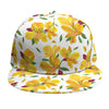 Yellow Alstroemeria Pattern Print Snapback Cap