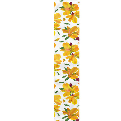 Yellow Alstroemeria Pattern Print Table Runner