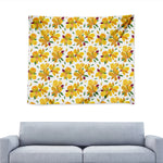 Yellow Alstroemeria Pattern Print Tapestry