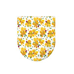 Yellow Alstroemeria Pattern Print Toilet Lid Cover
