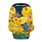 Yellow Alstroemeria Print Baby Seat Cover