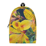 Yellow Alstroemeria Print Backpack