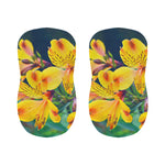 Yellow Alstroemeria Print Bar Stool Covers