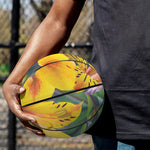 Yellow Alstroemeria Print Basketball