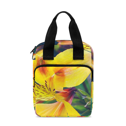 Yellow Alstroemeria Print Bible Tote Bag