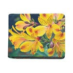 Yellow Alstroemeria Print Bifold Wallet