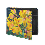 Yellow Alstroemeria Print Bifold Wallet