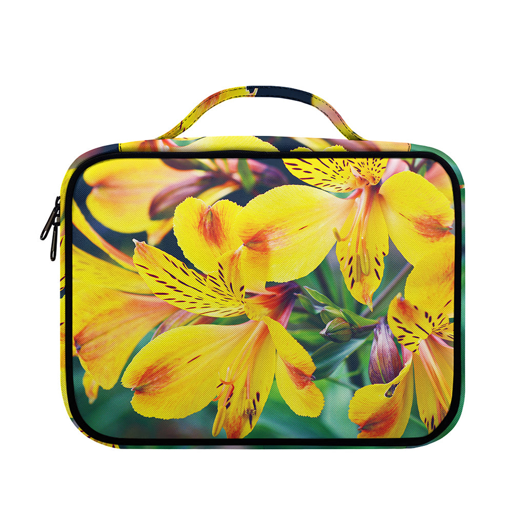 Yellow Alstroemeria Print Briefcase Bible Bag