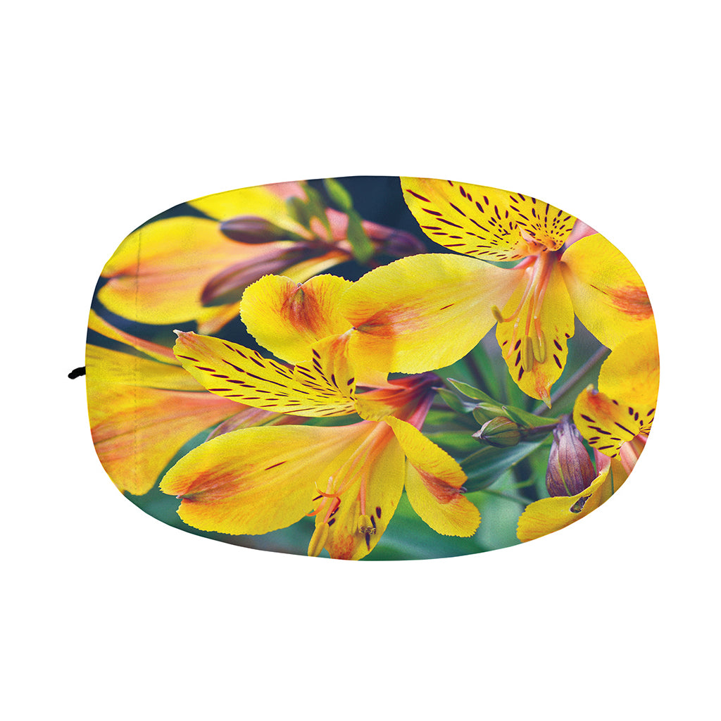 Yellow Alstroemeria Print Car Side Mirror Covers
