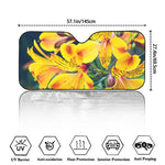 Yellow Alstroemeria Print Car Windshield Sun Shade