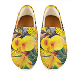 Yellow Alstroemeria Print Casual Shoes