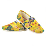 Yellow Alstroemeria Print Casual Shoes