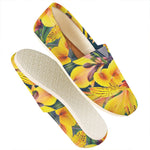Yellow Alstroemeria Print Casual Shoes
