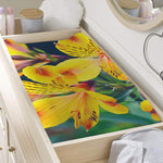 Yellow Alstroemeria Print Changing Pad Cover