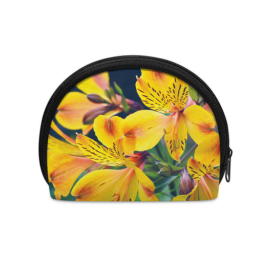 Yellow Alstroemeria Print Coin Purse