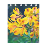 Yellow Alstroemeria Print Curtain