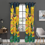 Yellow Alstroemeria Print Curtain