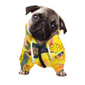 Yellow Alstroemeria Print Dog Zip Up Hoodie