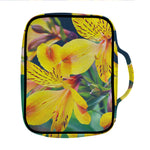 Yellow Alstroemeria Print Front Pocket Bible Bag