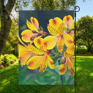 Yellow Alstroemeria Print Garden Flag