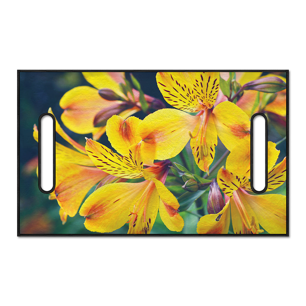 Yellow Alstroemeria Print Golf Cart Seat Cover