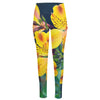 Yellow Alstroemeria Print High-Waisted Pocket Leggings