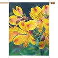 Yellow Alstroemeria Print House Flag