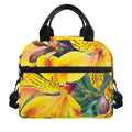 Yellow Alstroemeria Print Insulated Lunch Bag