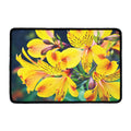 Yellow Alstroemeria Print Kitchen Mat