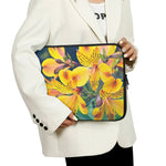 Yellow Alstroemeria Print Laptop Sleeve