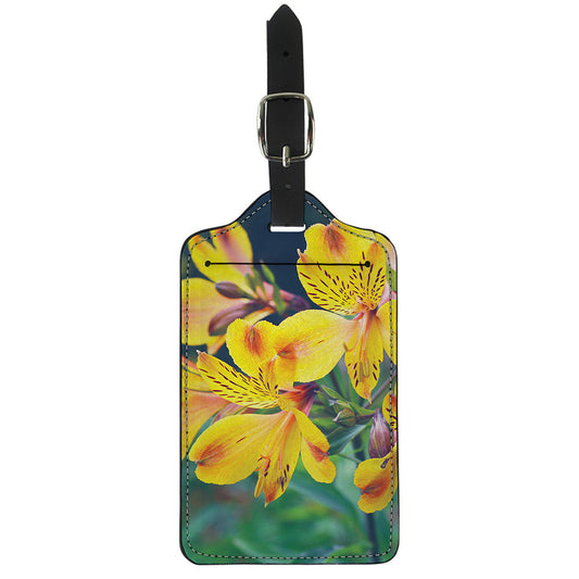 Yellow Alstroemeria Print Luggage Tag