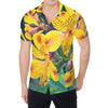 Yellow Alstroemeria Print Men's Shirt