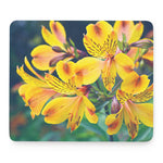 Yellow Alstroemeria Print Mouse Pad