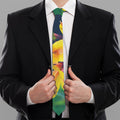 Yellow Alstroemeria Print Necktie