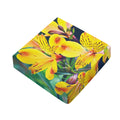 Yellow Alstroemeria Print Outdoor Seat Cushion Cover