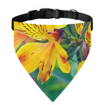 Yellow Alstroemeria Print Over The Collar Dog Bandana