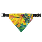Yellow Alstroemeria Print Over The Collar Dog Bandana